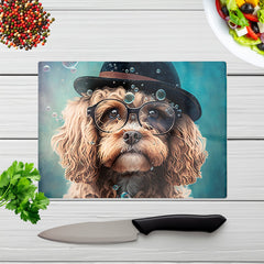 Cavapoo Dog Splashart Chopping Board