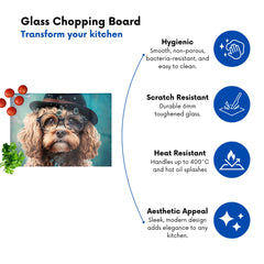Cavapoo Dog Splashart Chopping Board