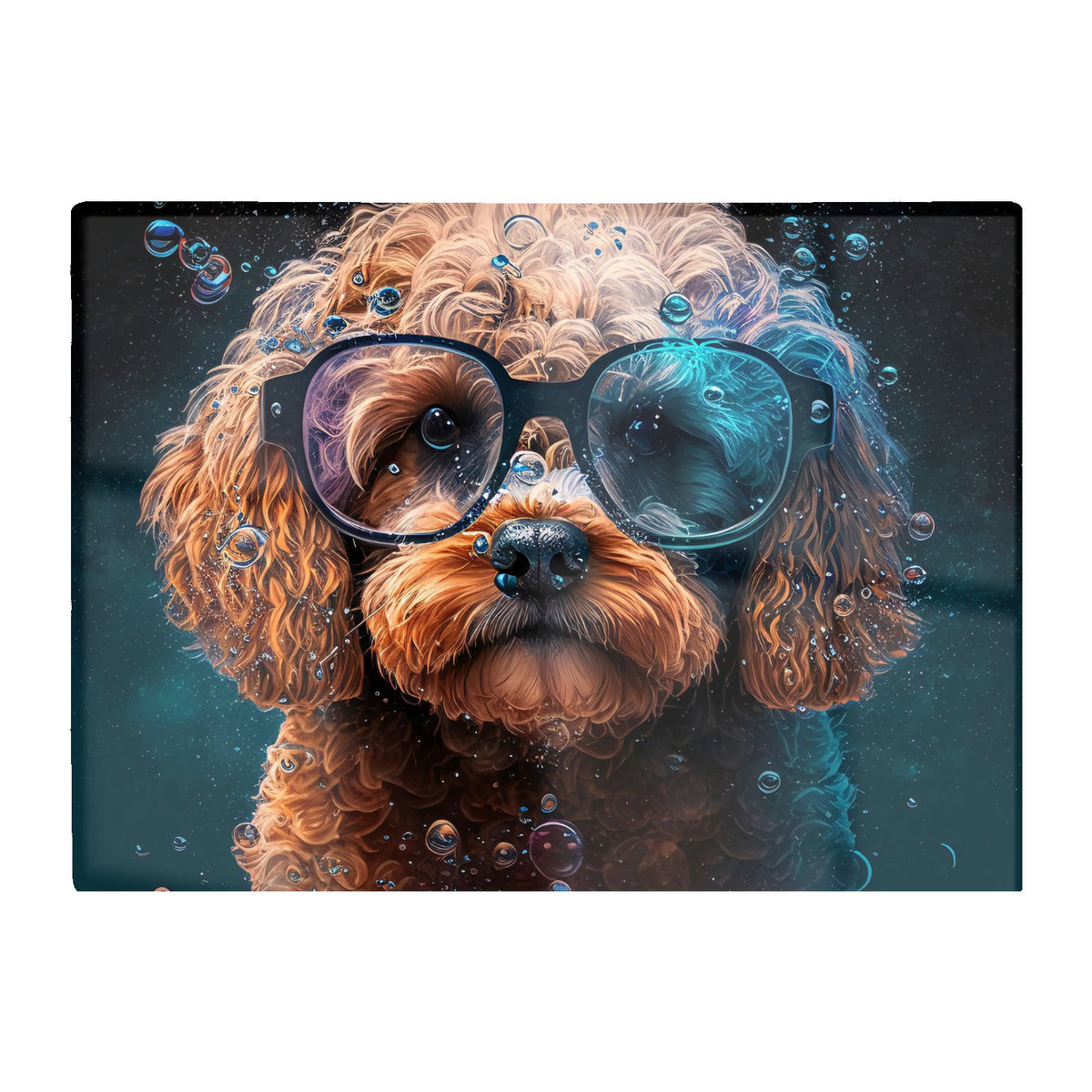 Cavapoo Dog Face Splashart Chopping Board