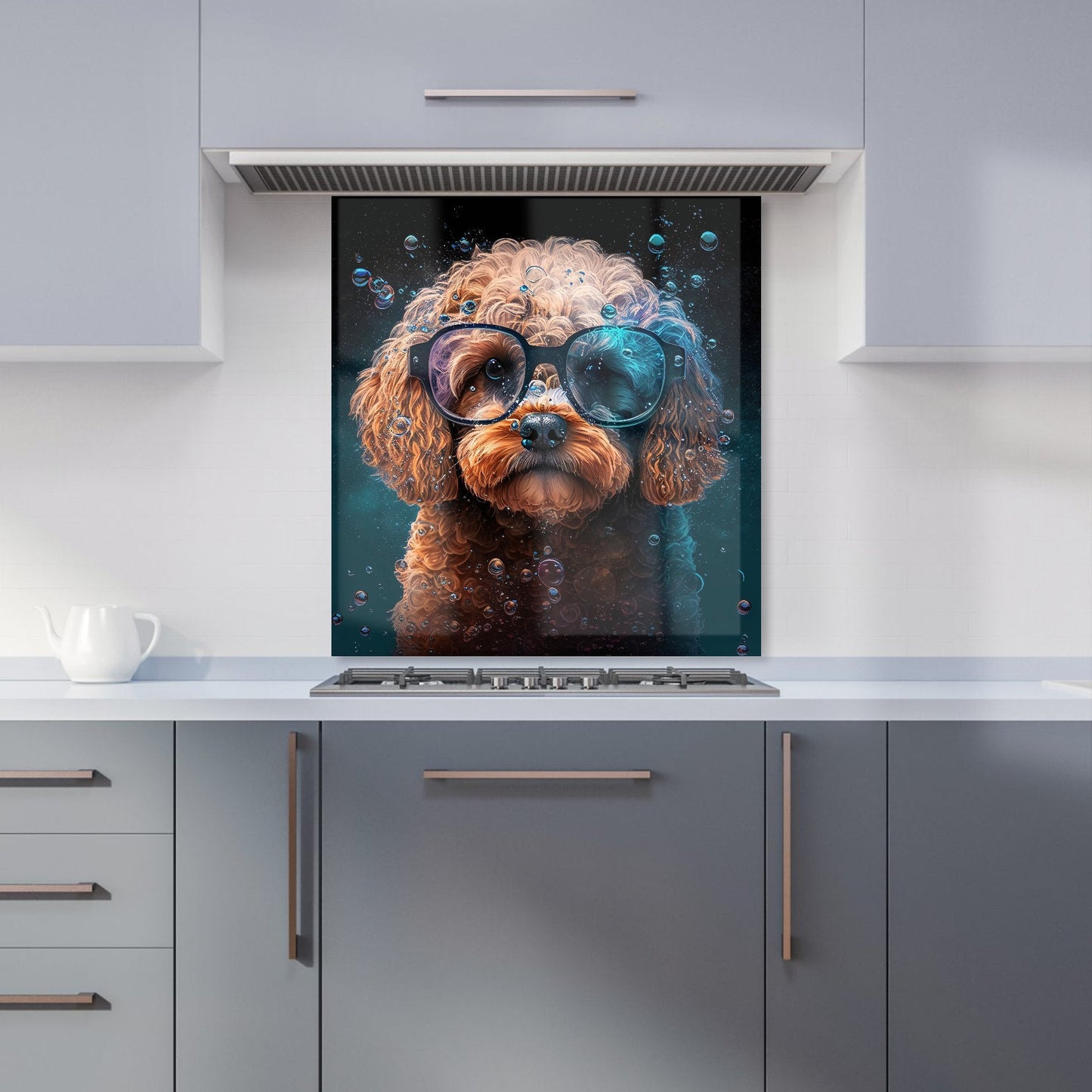 Cavapoo Dog Face Splashart Kitchen Splashback