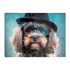 Cockapoo Dog Splashart Chopping Board