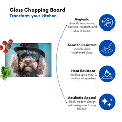 Cockapoo Dog Splashart Chopping Board