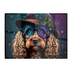 Cockapoo Dog Face Splashart Chopping Board