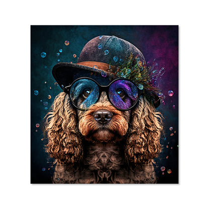 Cockapoo Dog Face Splashart Kitchen Splashback