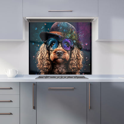 Cockapoo Dog Face Splashart Kitchen Splashback