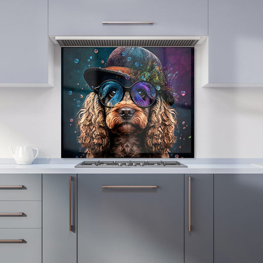 Cockapoo Dog Face Splashart Kitchen Splashback