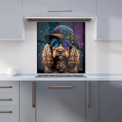 Cockapoo Dog Face Splashart Kitchen Splashback