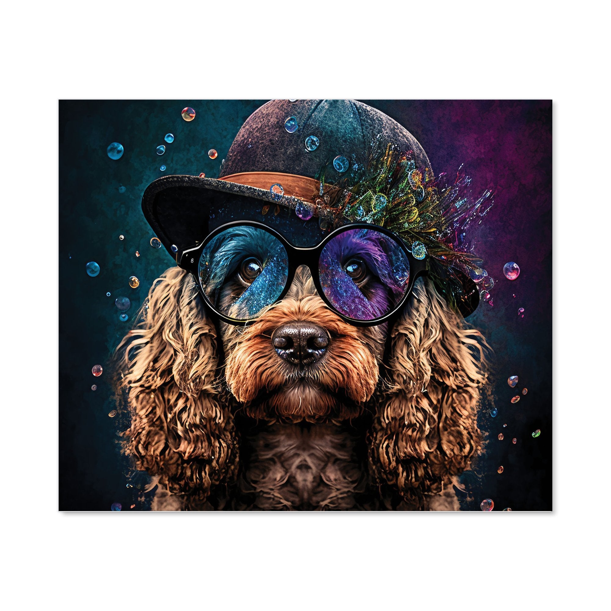Cockapoo Dog Face Splashart Kitchen Splashback