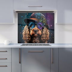 Cockapoo Dog Face Splashart Kitchen Splashback