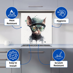 Cornish Rex Cat Splashart Kitchen Splashback