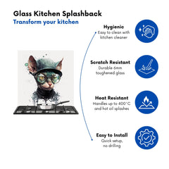 Cornish Rex Cat Splashart Kitchen Splashback