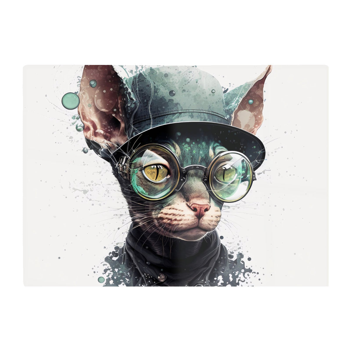 Cornish Rex Cat Splashart Chopping Board