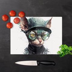 Cornish Rex Cat Splashart Chopping Board