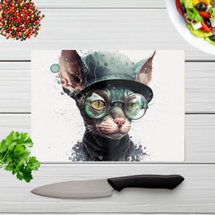Cornish Rex Cat Splashart Chopping Board