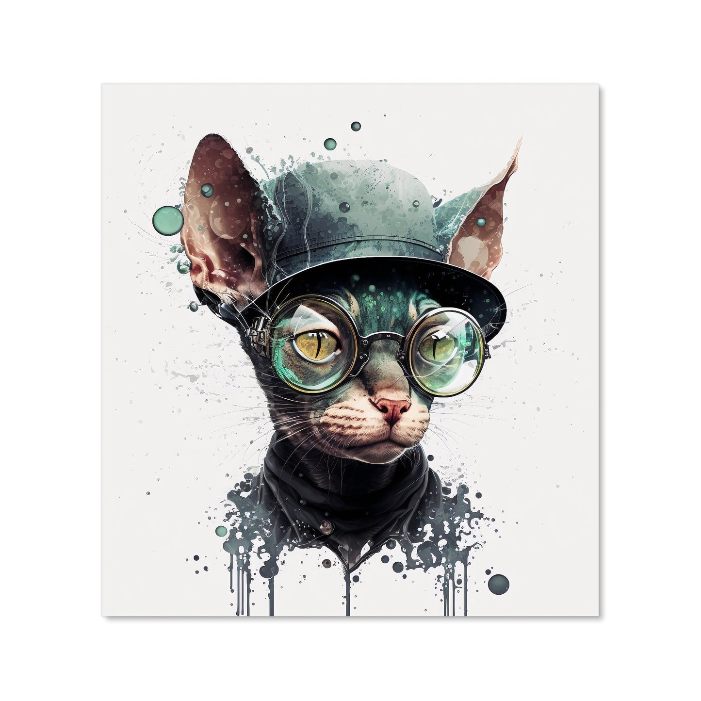 Cornish Rex Cat Splashart Kitchen Splashback