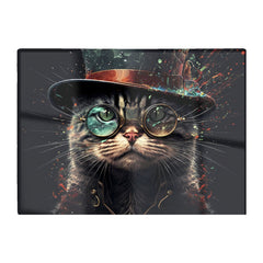 Cat With Glasses Splashart Chopping Board
