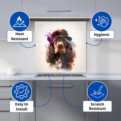 English Cocker Spaniel Splashart Kitchen Splashback