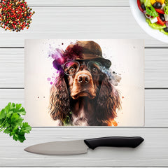 English Cocker Spaniel Splashart Chopping Board