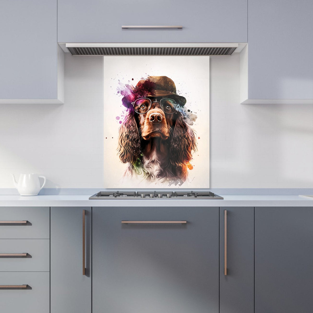 English Cocker Spaniel Splashart Kitchen Splashback