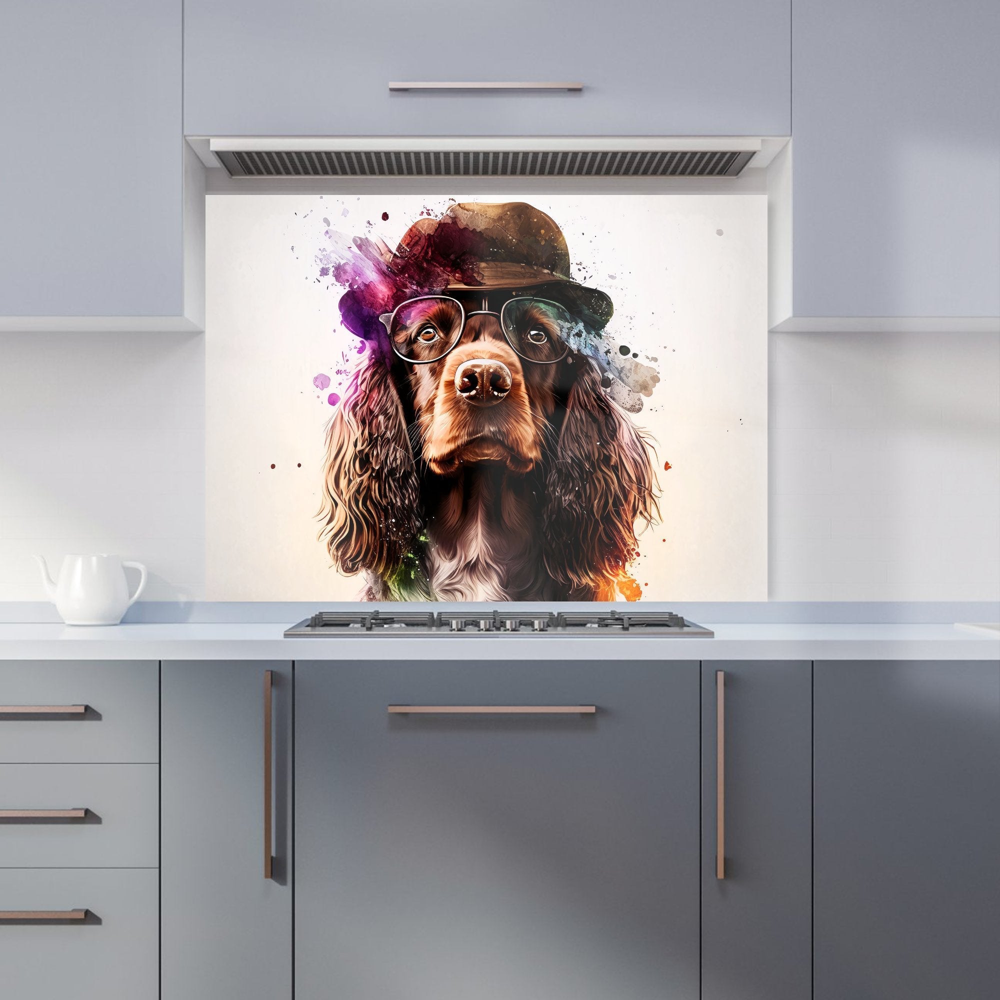 English Cocker Spaniel Splashart Kitchen Splashback
