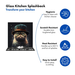 Shorthair Cat Splashart Kitchen Splashback