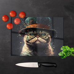 Shorthair Cat Splashart Chopping Board