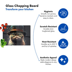 Shorthair Cat Splashart Chopping Board