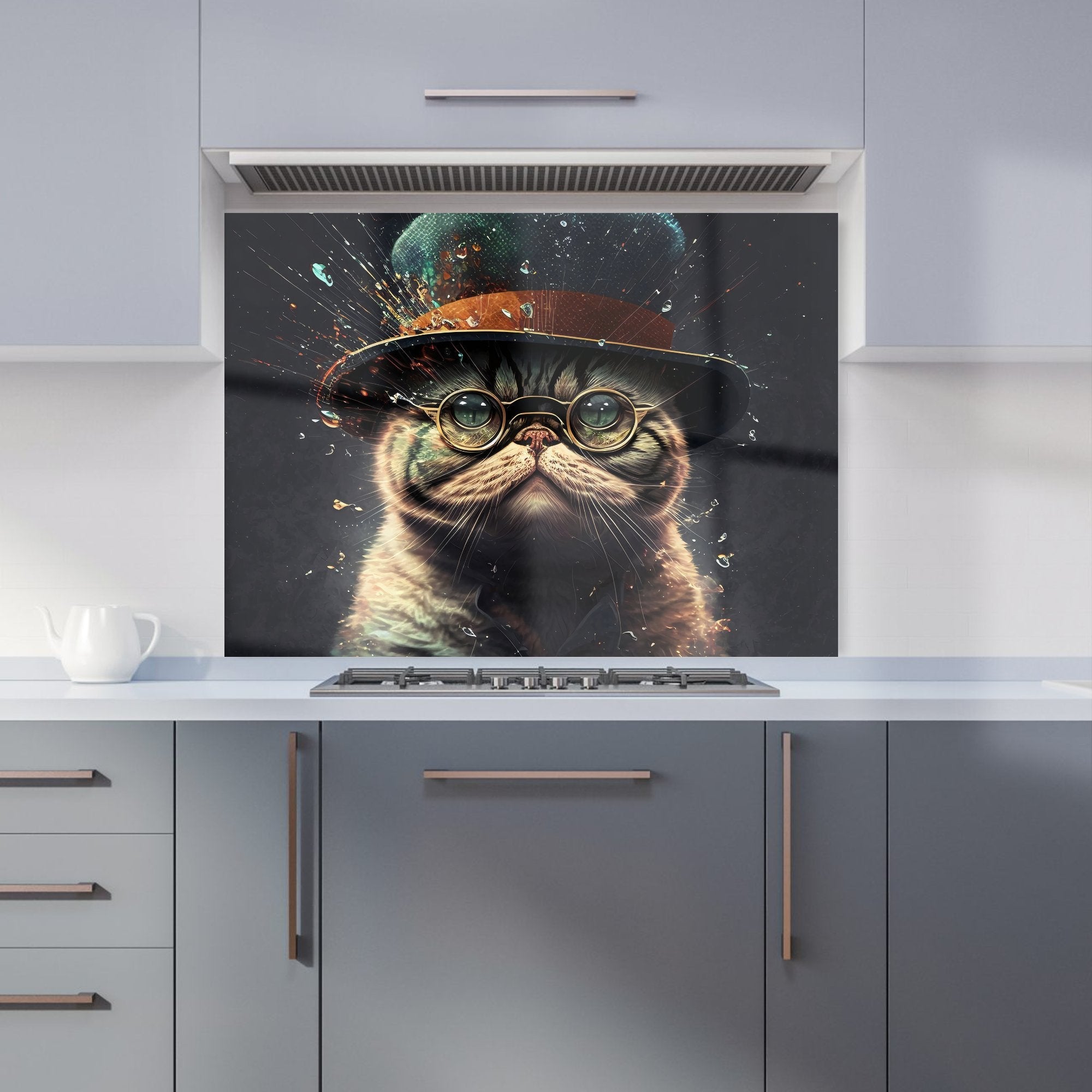 Shorthair Cat Splashart Kitchen Splashback