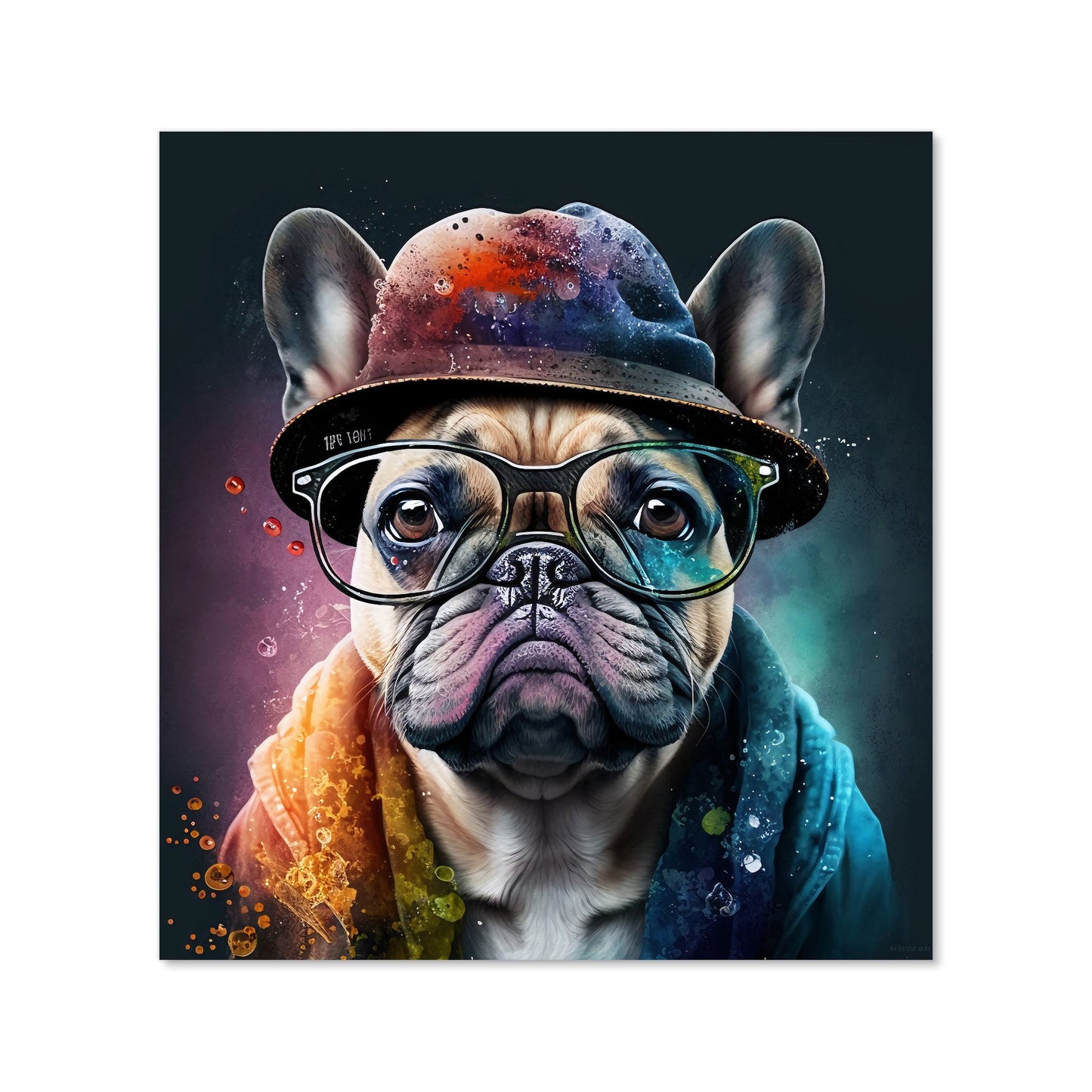 French Bulldog Dog Splashart Kitchen Splashback