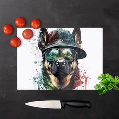 German Shepherd Splashart Chopping Board
