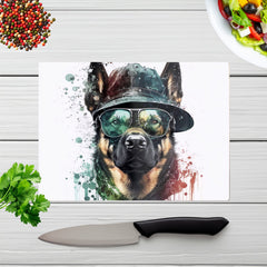 German Shepherd Splashart Chopping Board