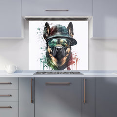 German Shepherd Splashart Kitchen Splashback