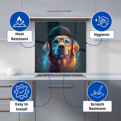 Golden Retriever Dog Kitchen Splashback