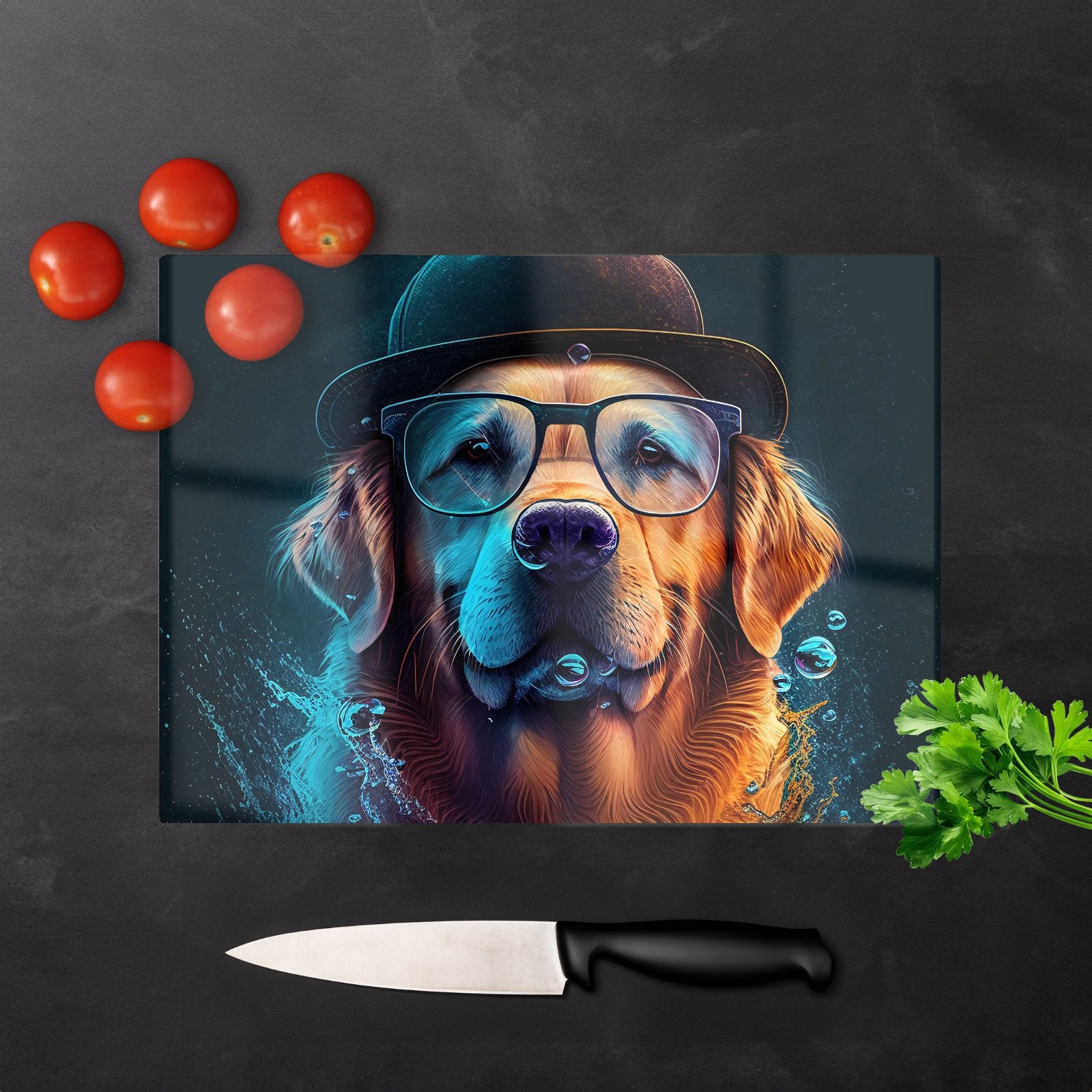 Golden Retriever Dog Chopping Board