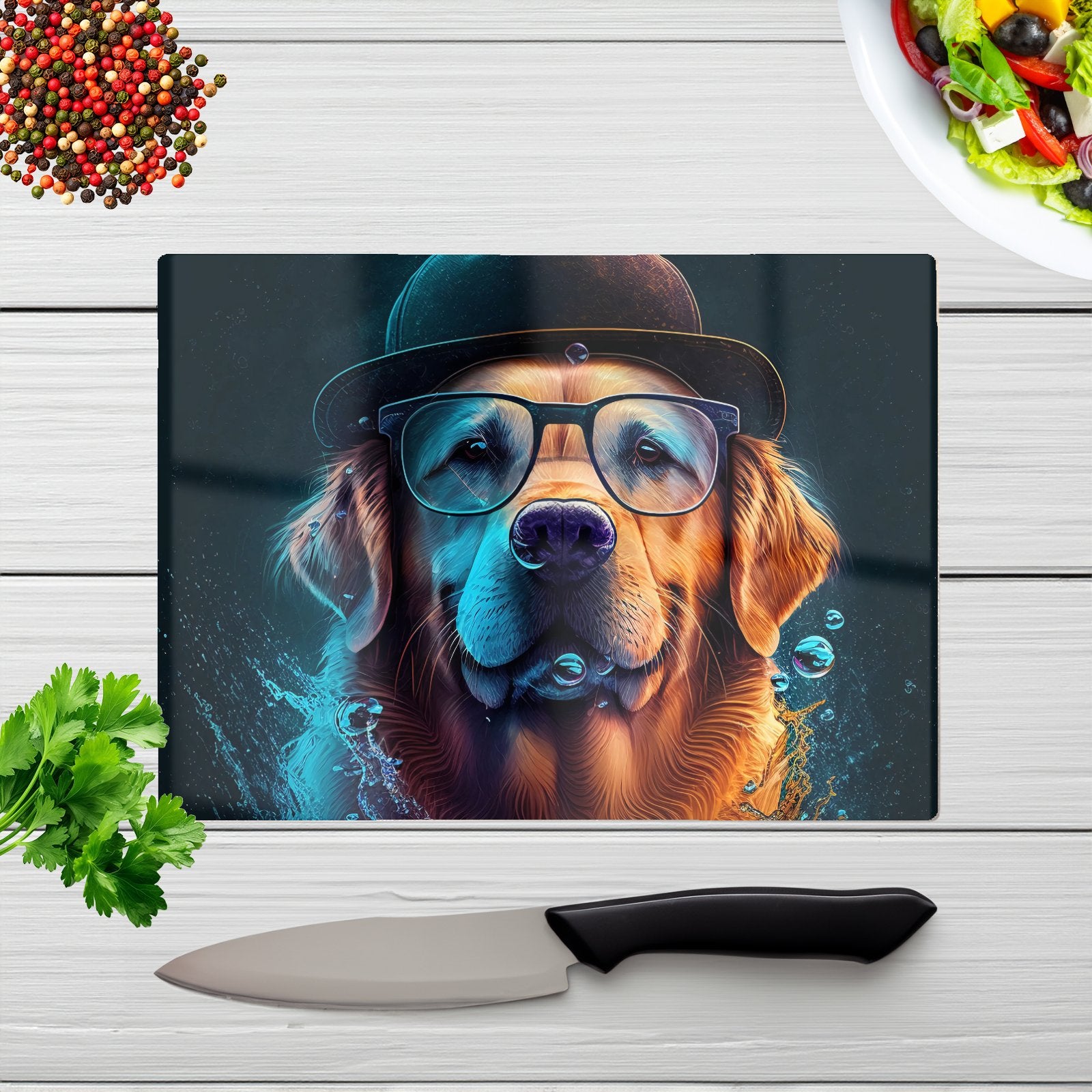 Golden Retriever Dog Chopping Board