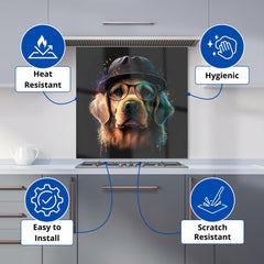 Golden Retriever Dog Splashart Kitchen Splashback