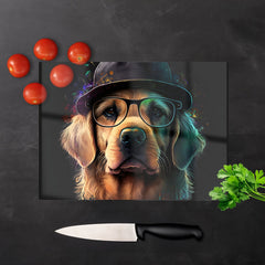 Golden Retriever Dog Splashart Chopping Board