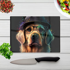 Golden Retriever Dog Splashart Chopping Board