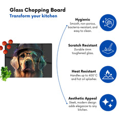 Golden Retriever Dog Splashart Chopping Board