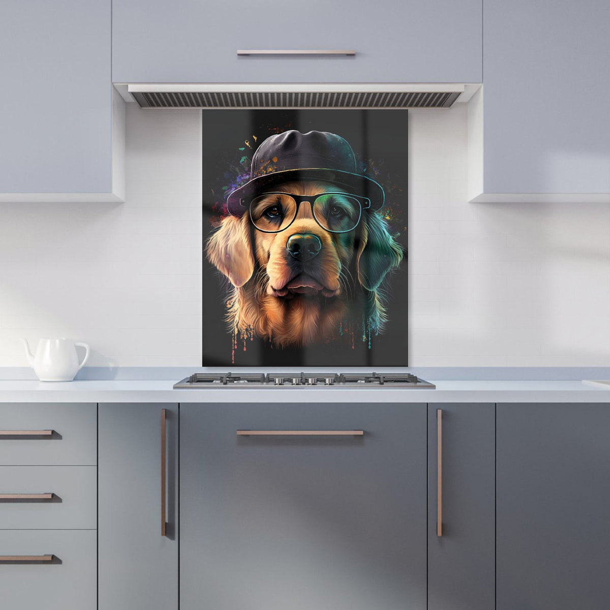 Golden Retriever Dog Splashart Kitchen Splashback