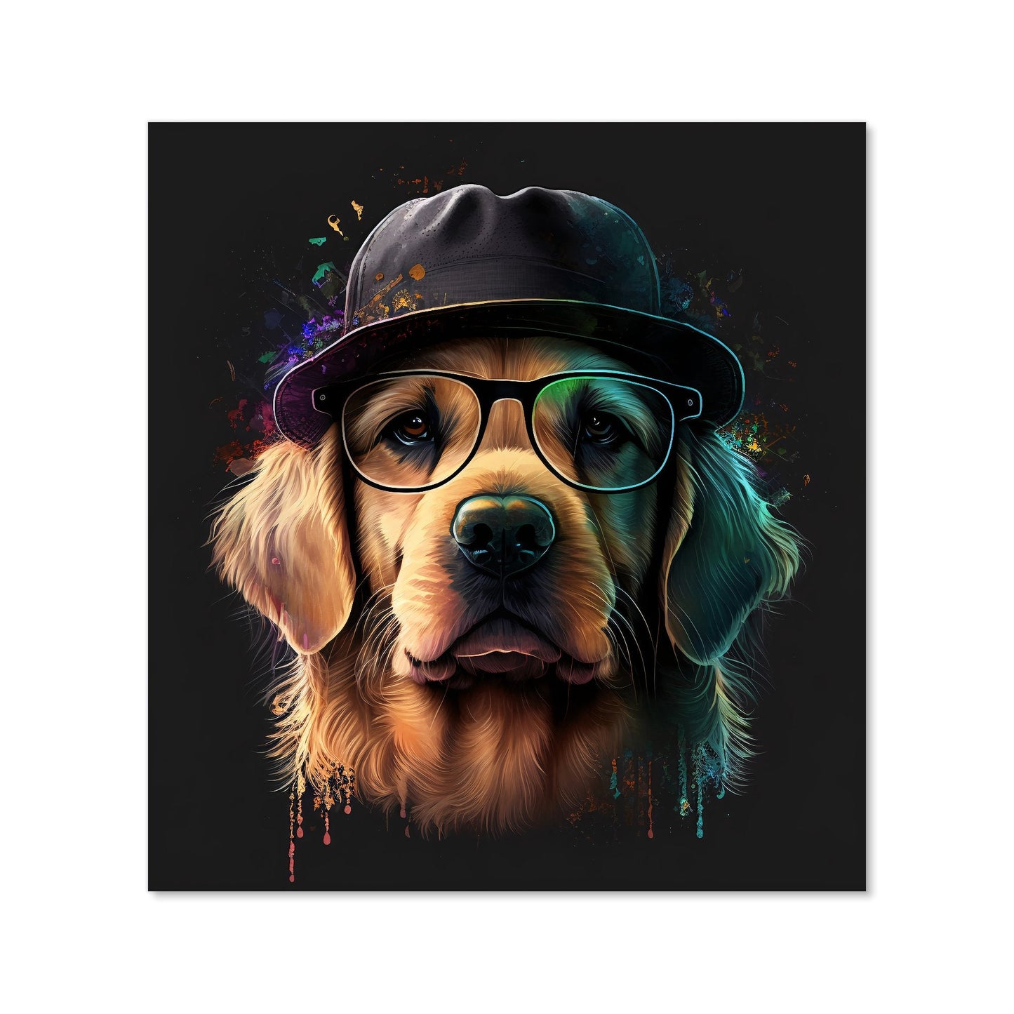 Golden Retriever Dog Splashart Kitchen Splashback