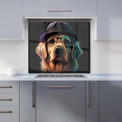 Golden Retriever Dog Splashart Kitchen Splashback