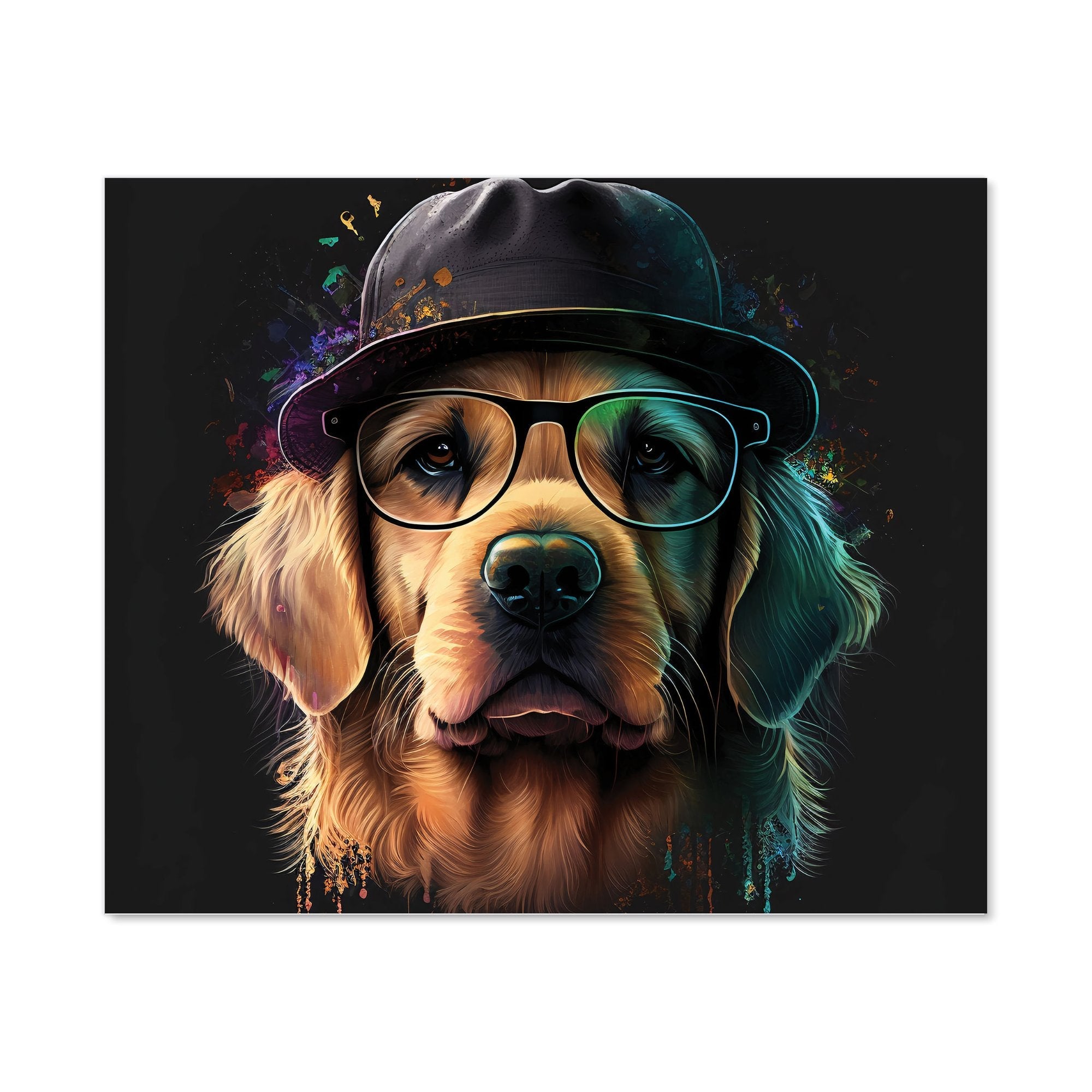 Golden Retriever Dog Splashart Kitchen Splashback
