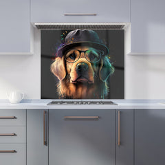 Golden Retriever Dog Splashart Kitchen Splashback