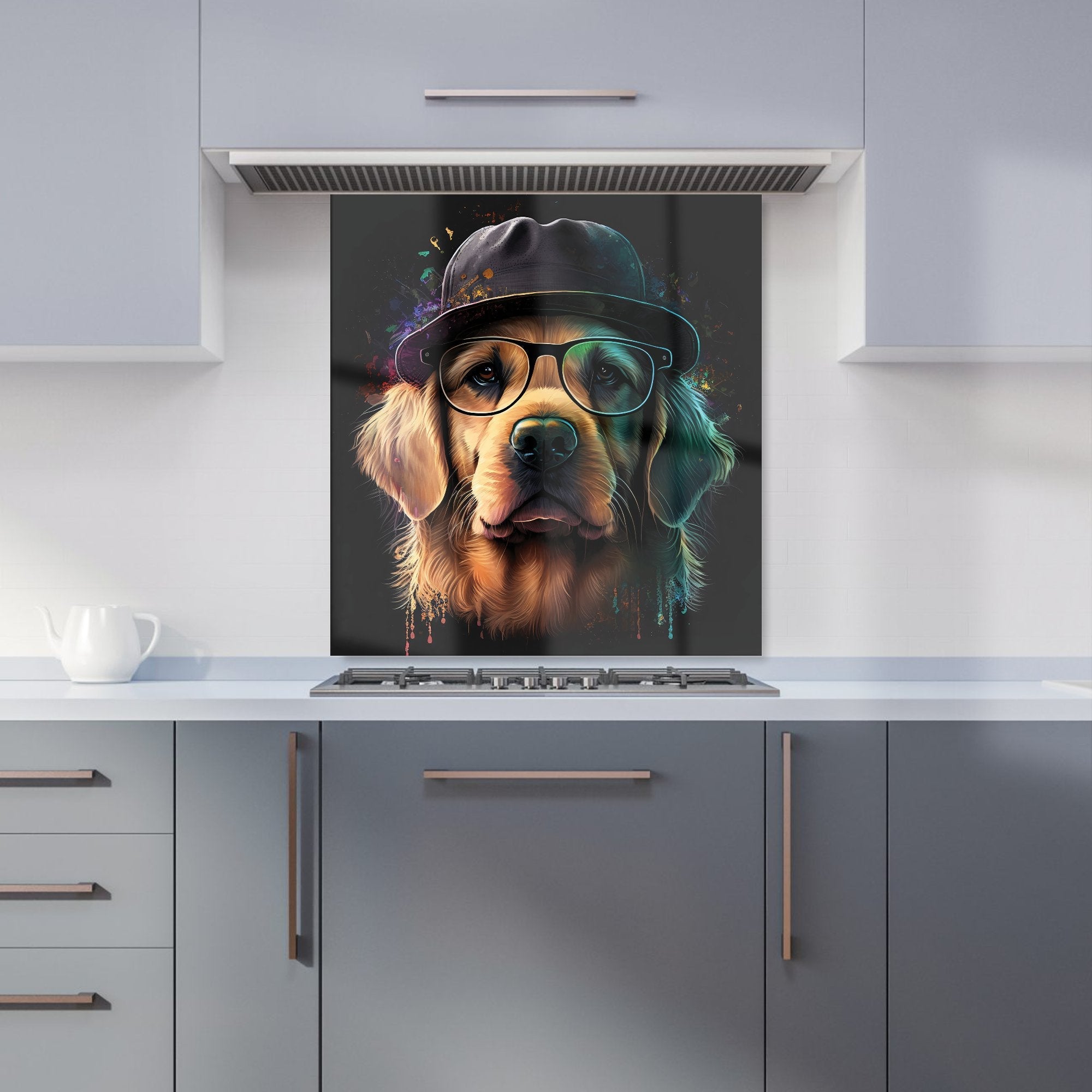 Golden Retriever Dog Splashart Kitchen Splashback