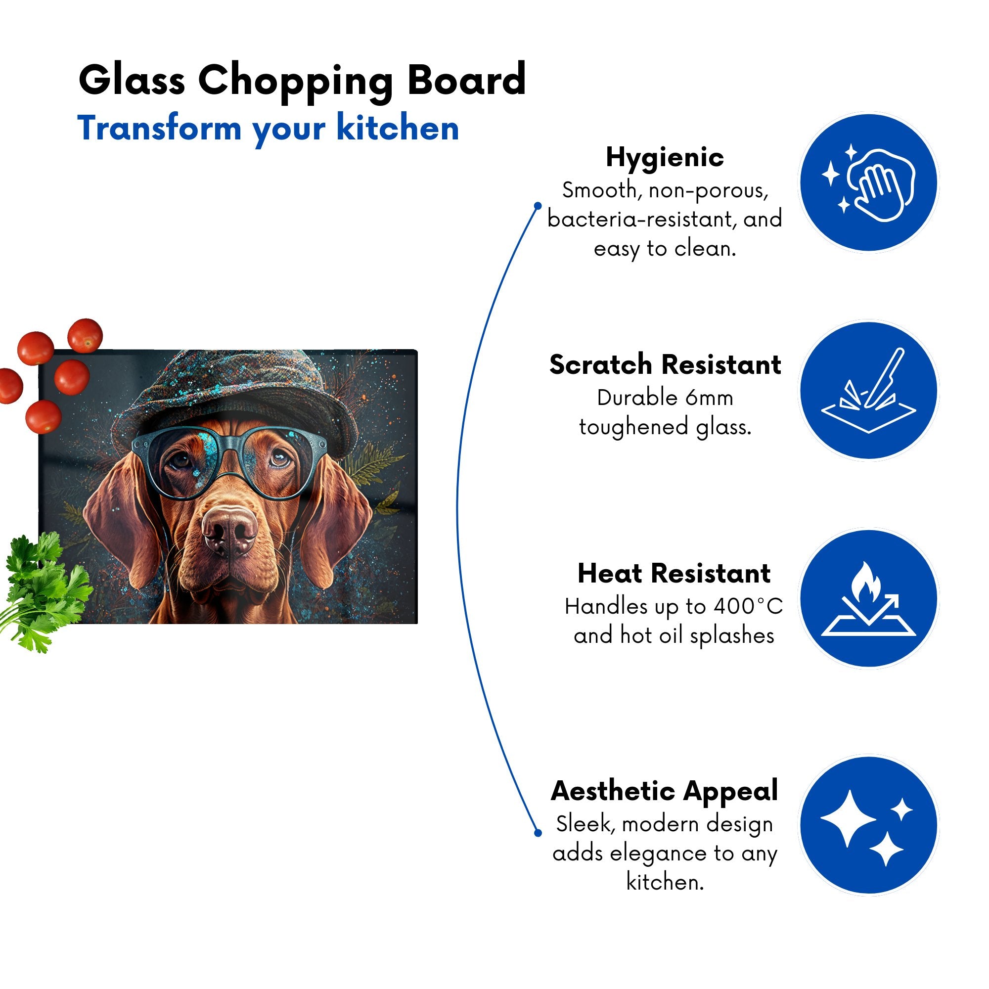 Hungarian Vizsla Dog Chopping Board