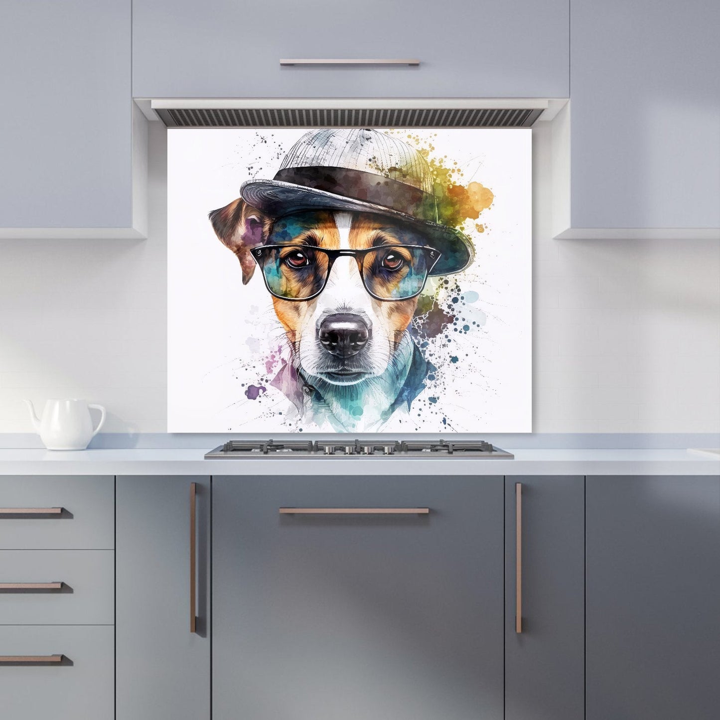 Jack Russell Dog Splashart Kitchen Splashback