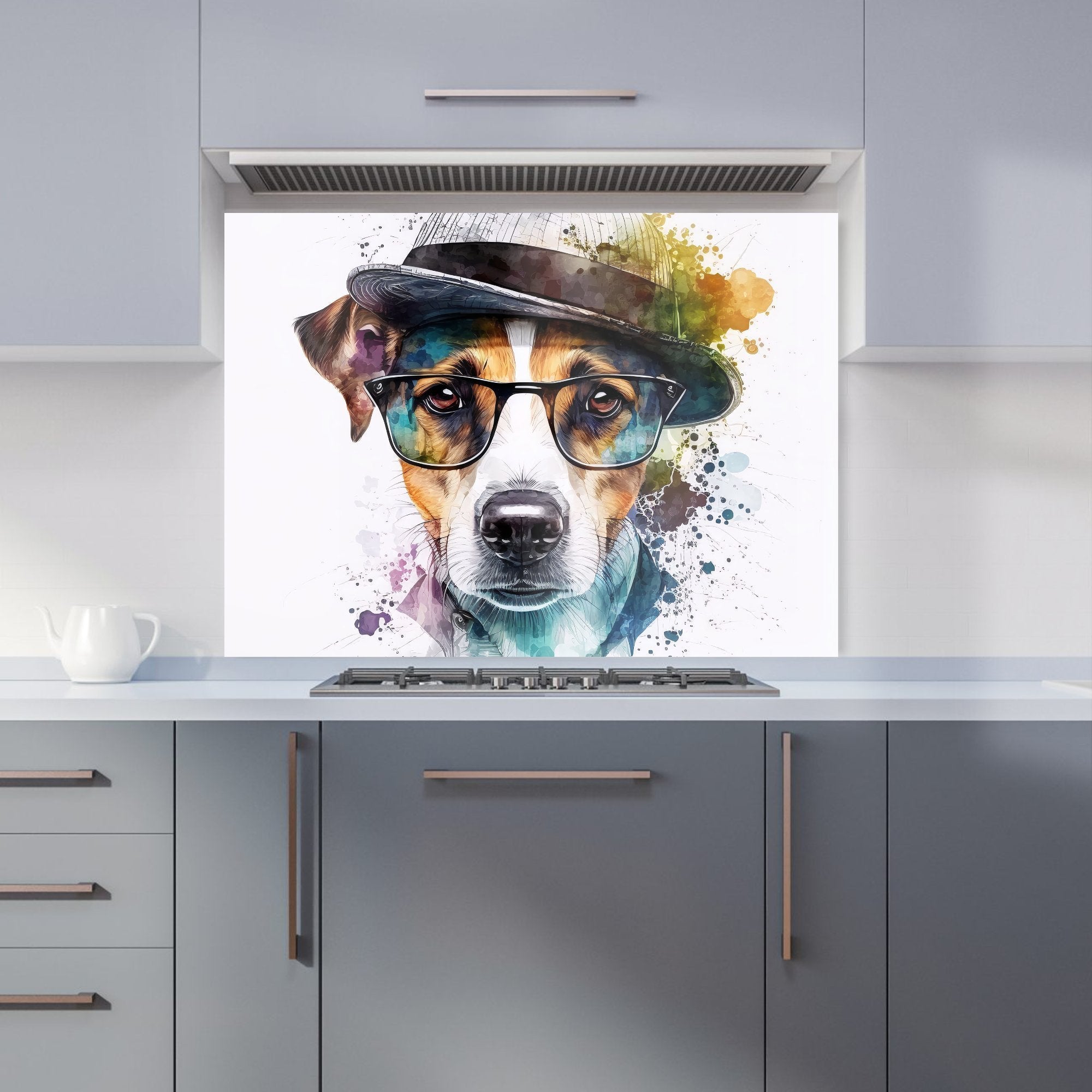 Jack Russell Dog Splashart Kitchen Splashback