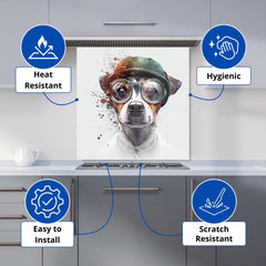 Jack Russell Terrier Dog Splashart Kitchen Splashback