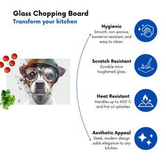 Jack Russell Terrier Dog Splashart Chopping Board
